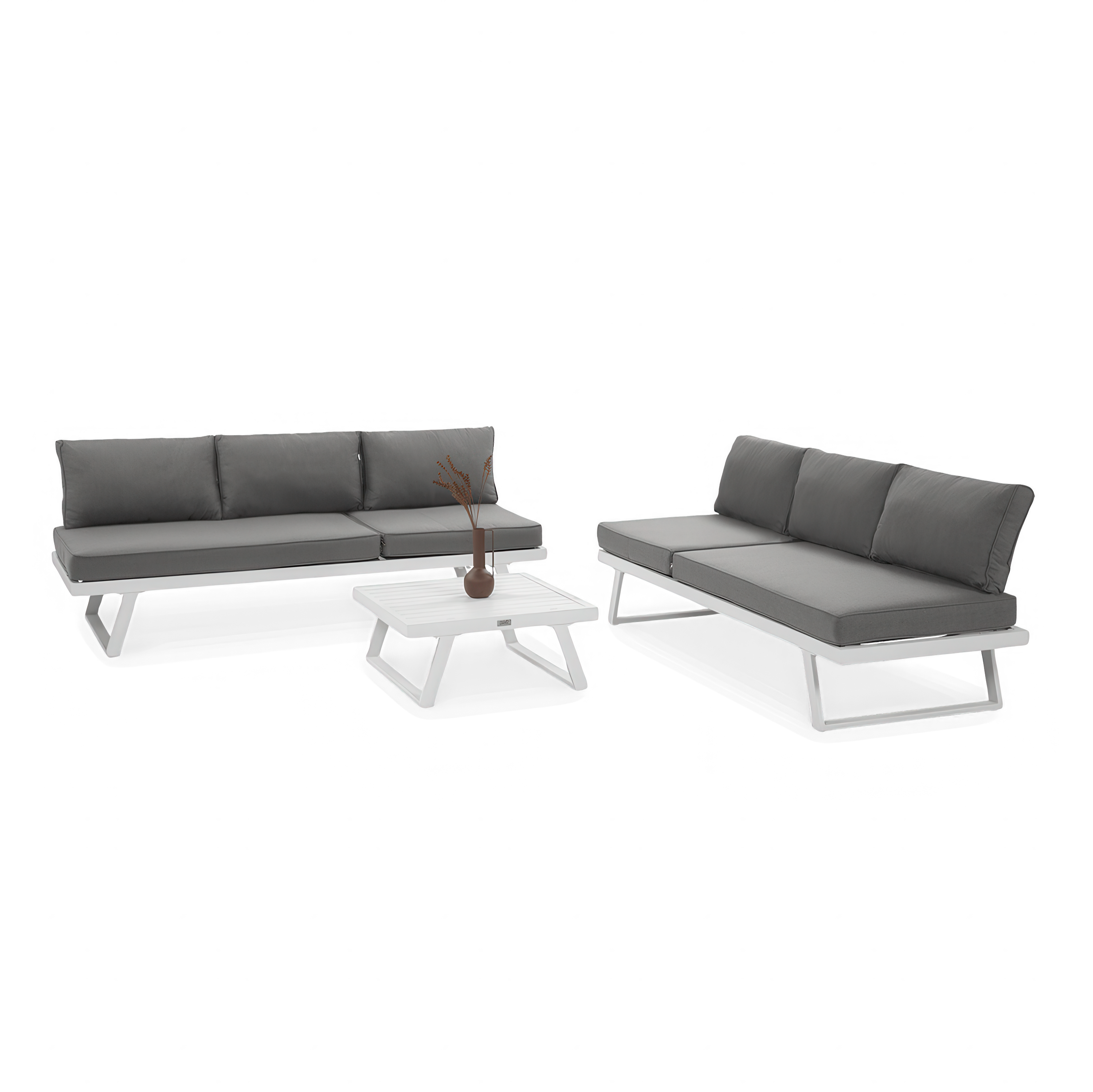 Colțar modular din aluminiu MIDWAY alb - FOCUS GARDEN