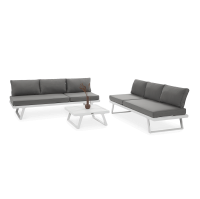 Colțar modular din aluminiu MIDWAY alb - FOCUS GARDEN