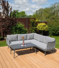 aranżacja z narożnikiem marinel w kolorze grafit