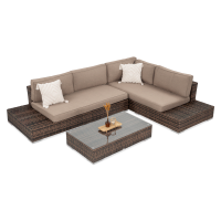 Technorattan colț VERONA Brown