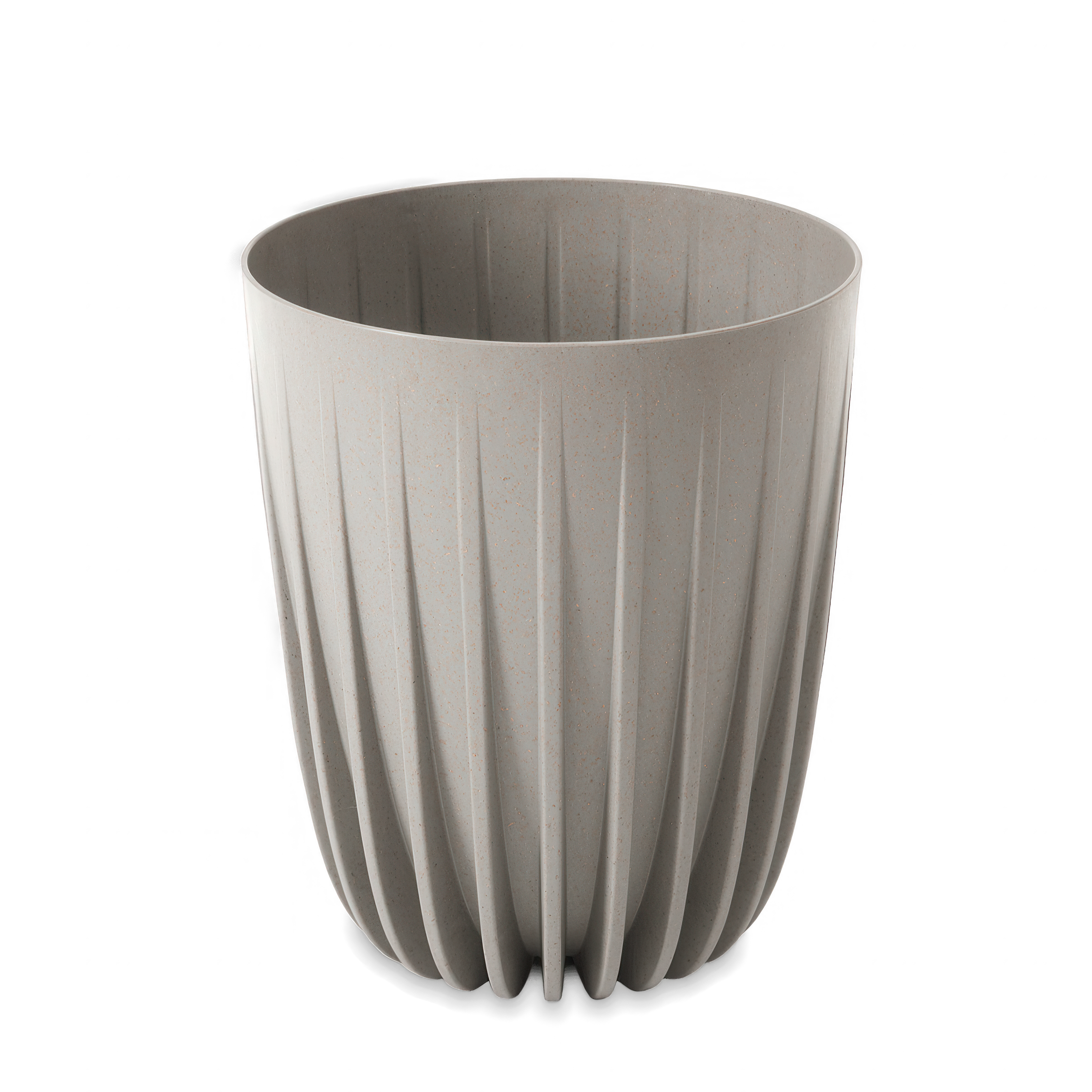 Doniczka dekoracyjna MIRA Eco wood 25cm szara - LAMELA