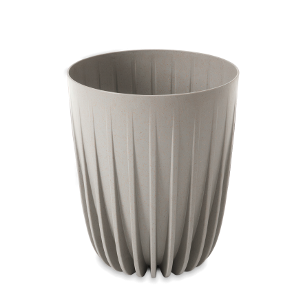 Doniczka dekoracyjna MIRA Eco wood 25cm szara - LAMELA