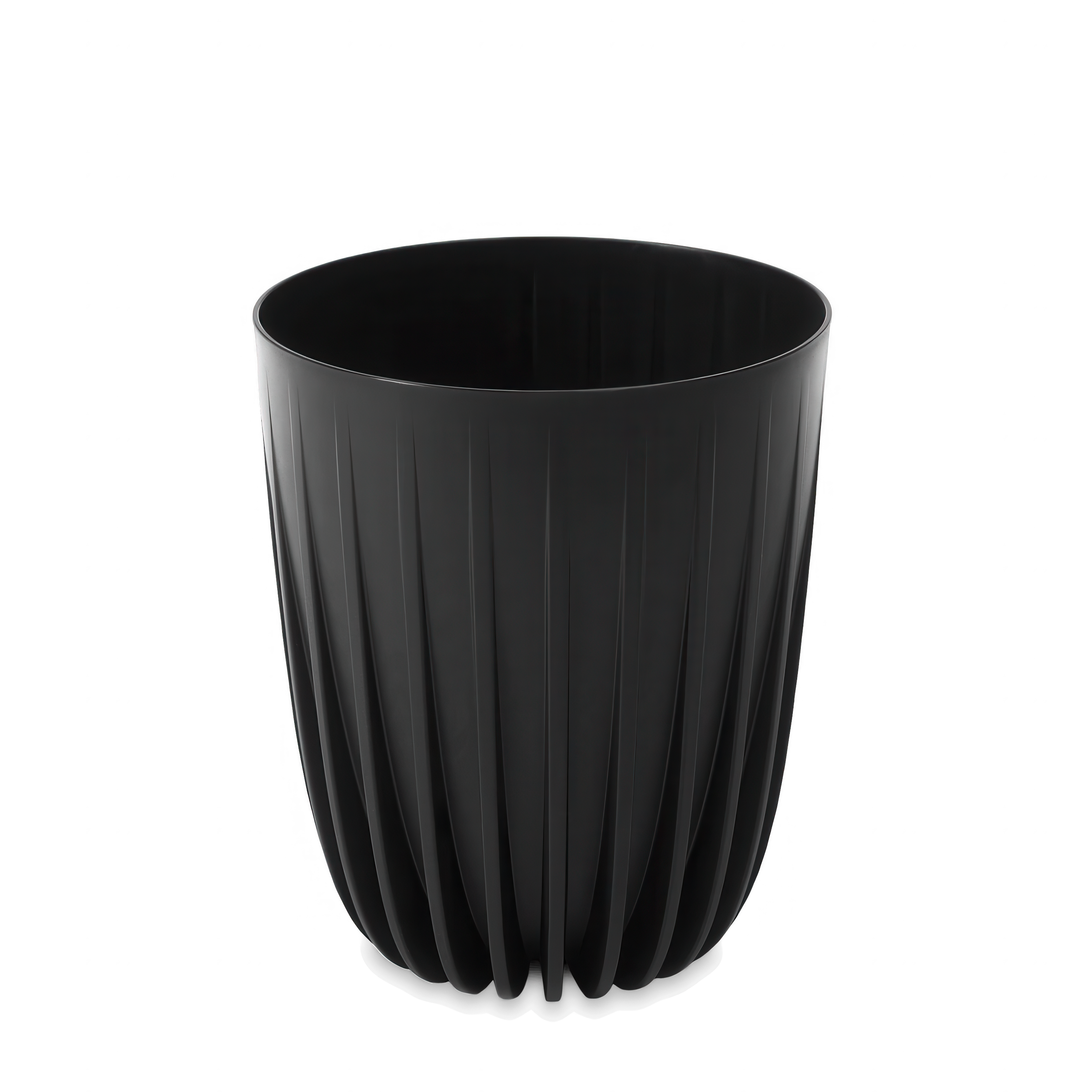 Doniczka dekoracyjna MIRA Eco recycled 19cm czarna - LAMELA