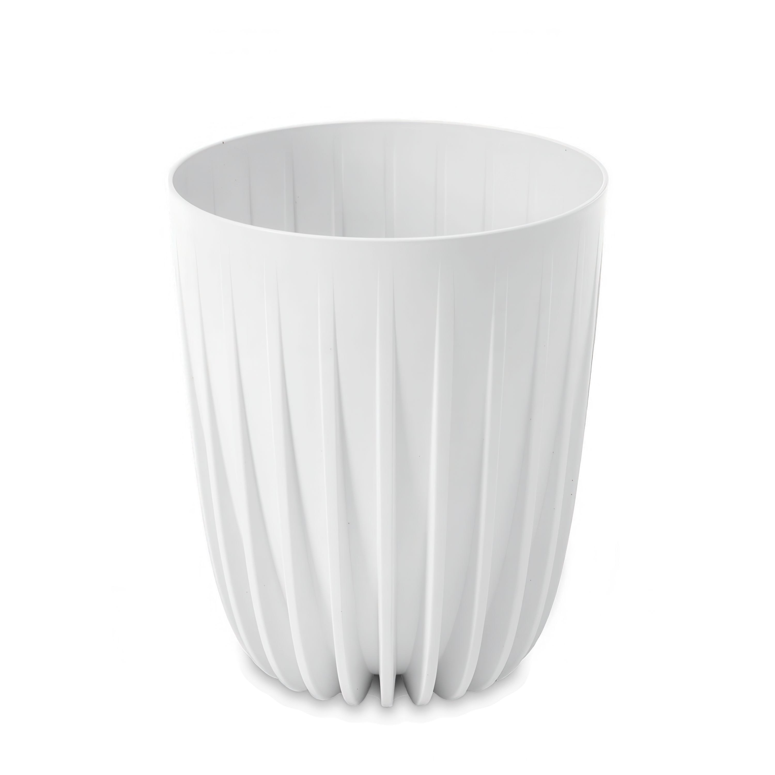 Doniczka dekoracyjna MIRA Eco recycled 25cm biała - LAMELA