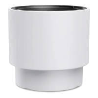 Ghiveci de flori Heos cu inserție 47x47x44cm alb - PROSPERPLAST