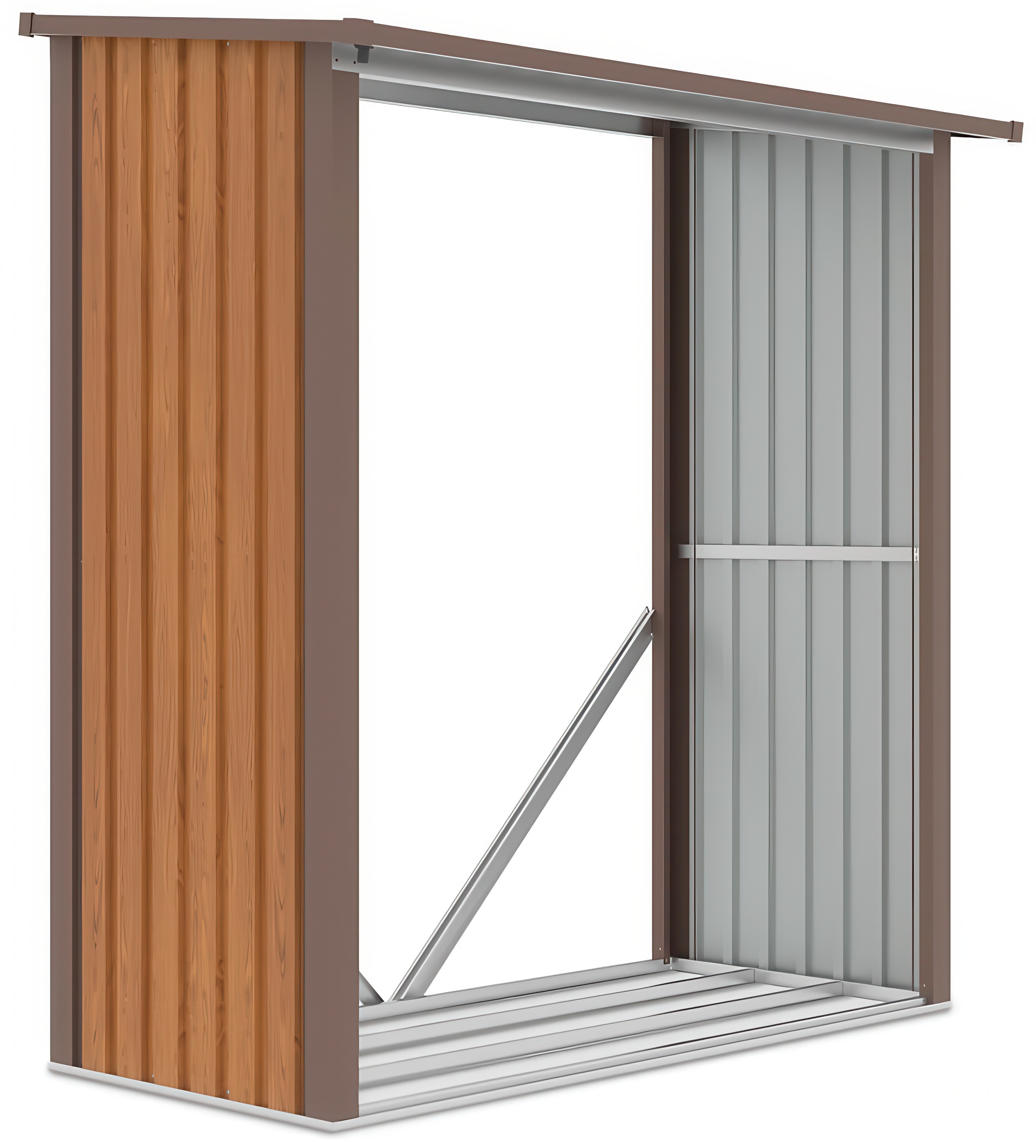 Stand de lemn, magazie de lemn DENVER 182x89cm Stejar Brown - Hardmaister