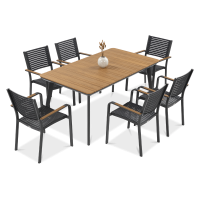 Set de masă TACOMA 160/6 Graphite - Focus Garden