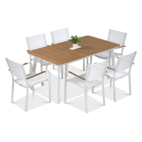 Set de masă TACOMA 160/6 alb - Focus Garden