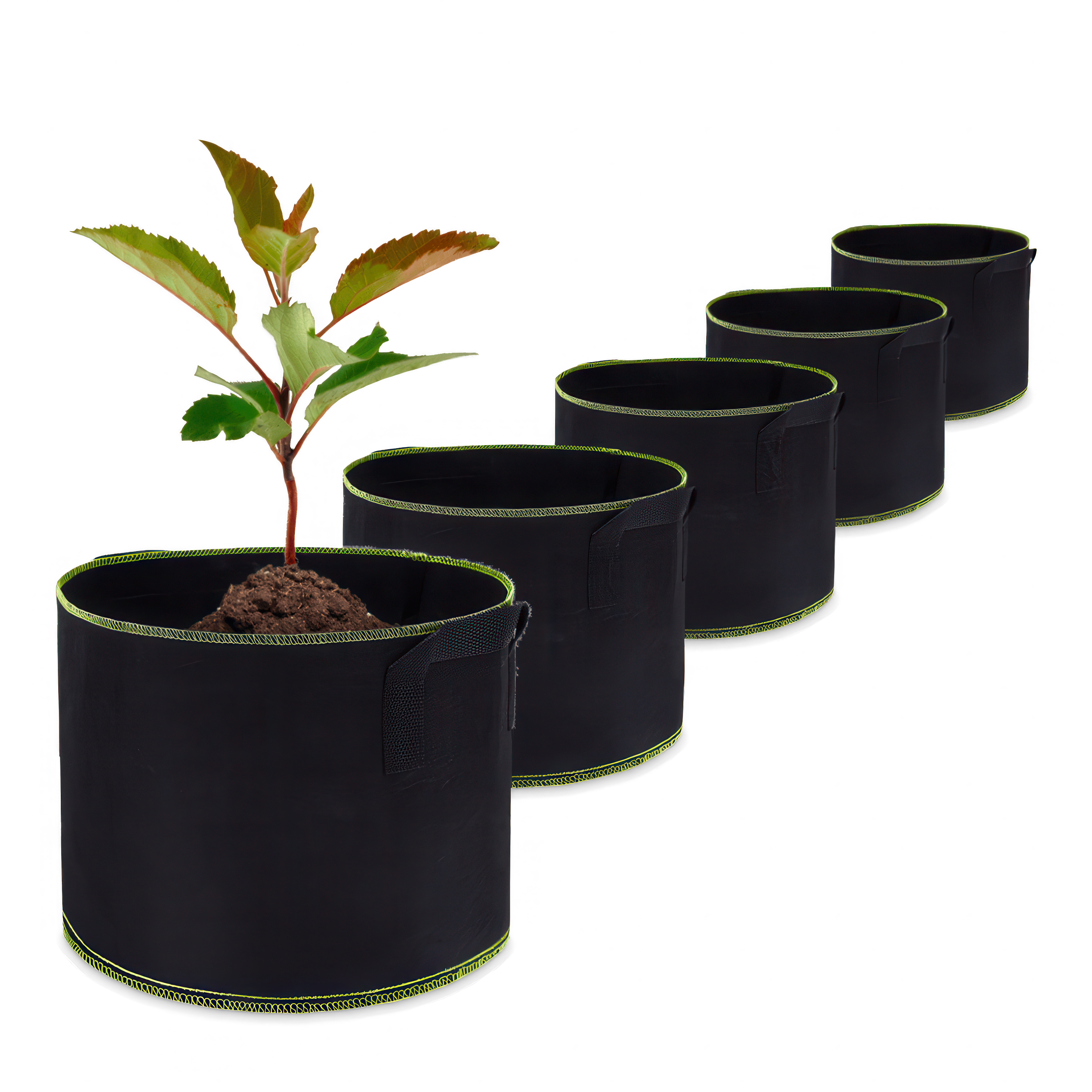 Oală textilă 10L negru - set de 5 bucăți - CULTIVO