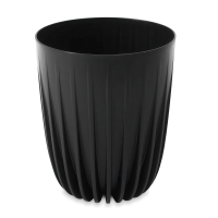 MIRA Eco reciclat 30cm ghiveci decorativ negru - LAMELA