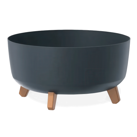 Gracia Oală joasă pe picioare 38x38x19cm antracit - PROSPERPLAST