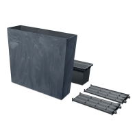 Urbi Case Tower Concrete Effect T flowerpot 77x23.5x69 antracit - PROSPERPLAST