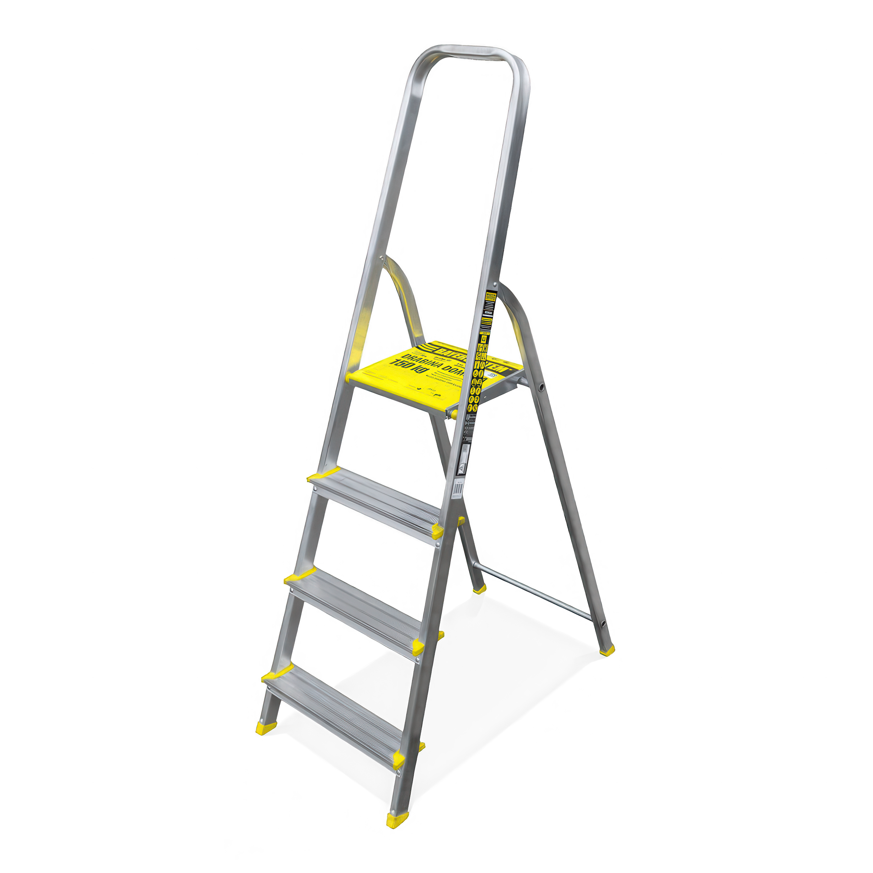 Scară de aluminiu cu patru trepte BS-DA4, 150kg - BAYERSYSTEM