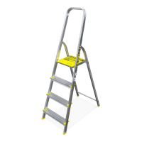 Scară de aluminiu cu patru trepte BS-DA4, 150kg - BAYERSYSTEM