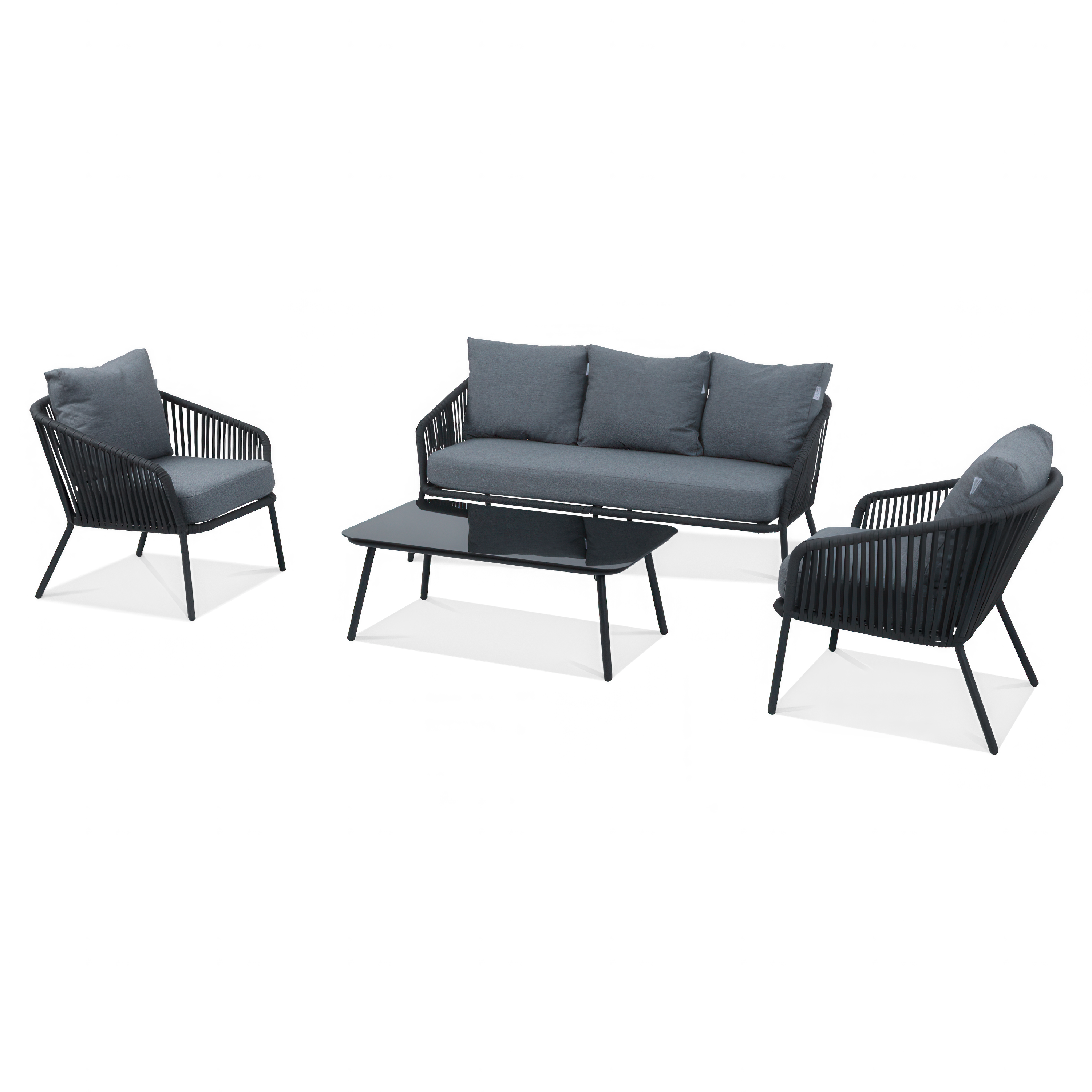 Zestaw mebli ogrodowych Anders Caffe Dark Grey