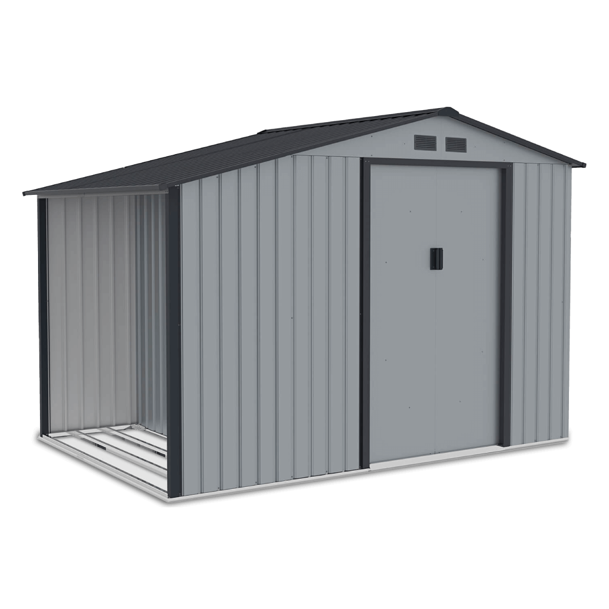 Casă de grădină cu magazie MADISON 278x191cm Gri deschis - Hardmaister