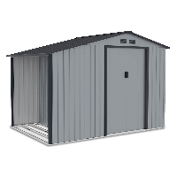 Casă de grădină cu magazie MADISON 278x191cm Gri deschis - Hardmaister