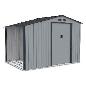 Casă de grădină cu magazie MADISON 278x191cm Gri deschis - Hardmaister