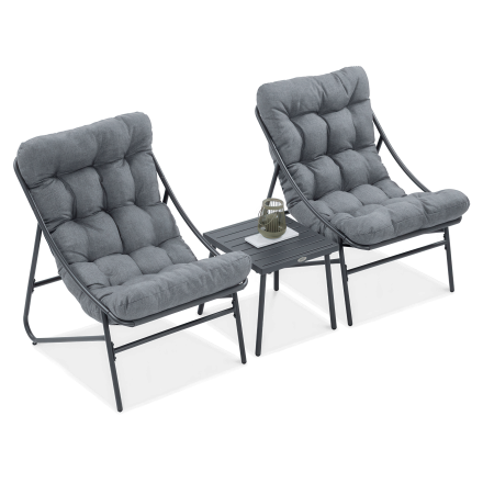 Komplet mebli ogrodowych Casper Dark Grey