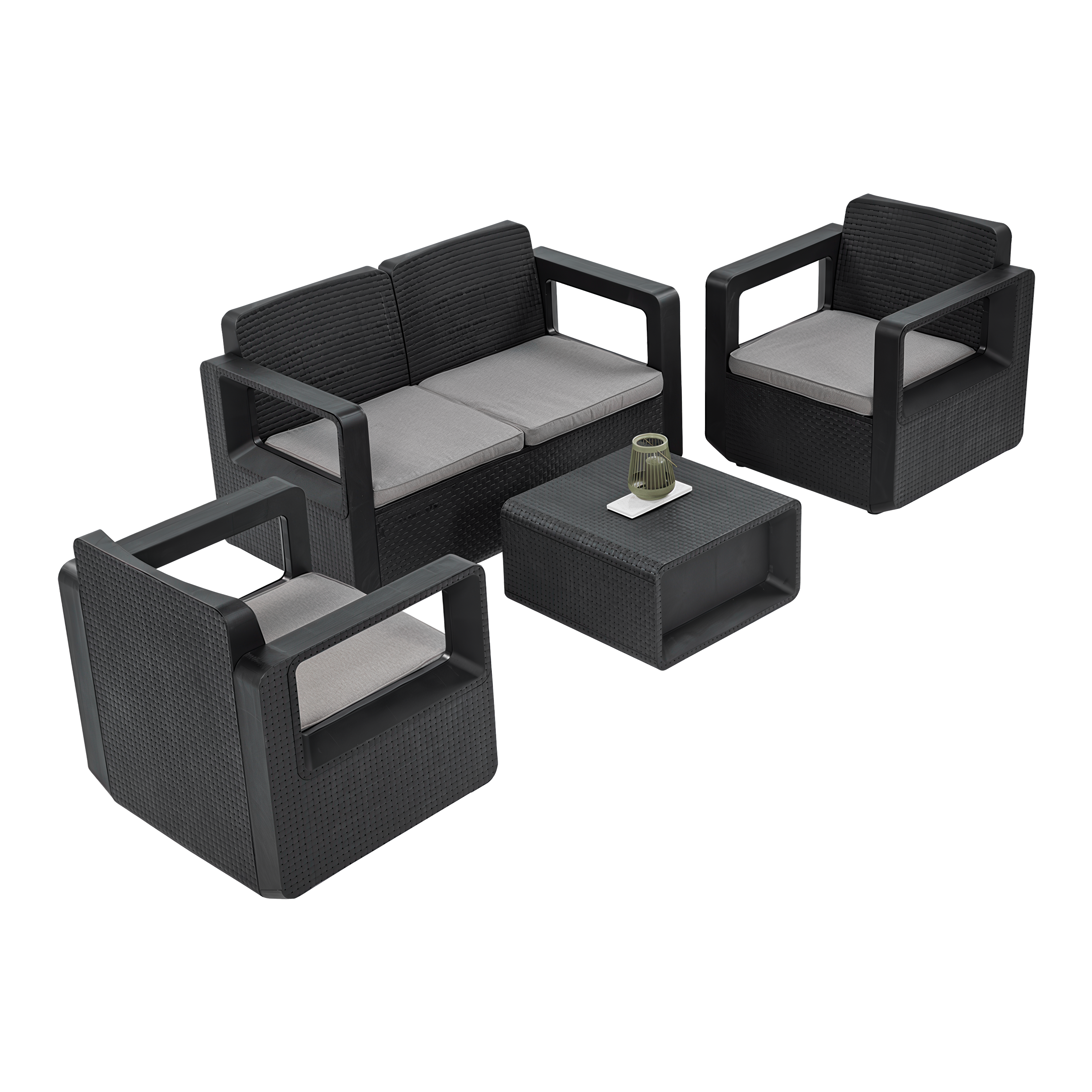 Wiosenna aranżacja mebli ogrodowych na zewnątrz