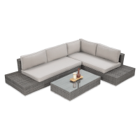 Technorattan colț VERONA Gri închis