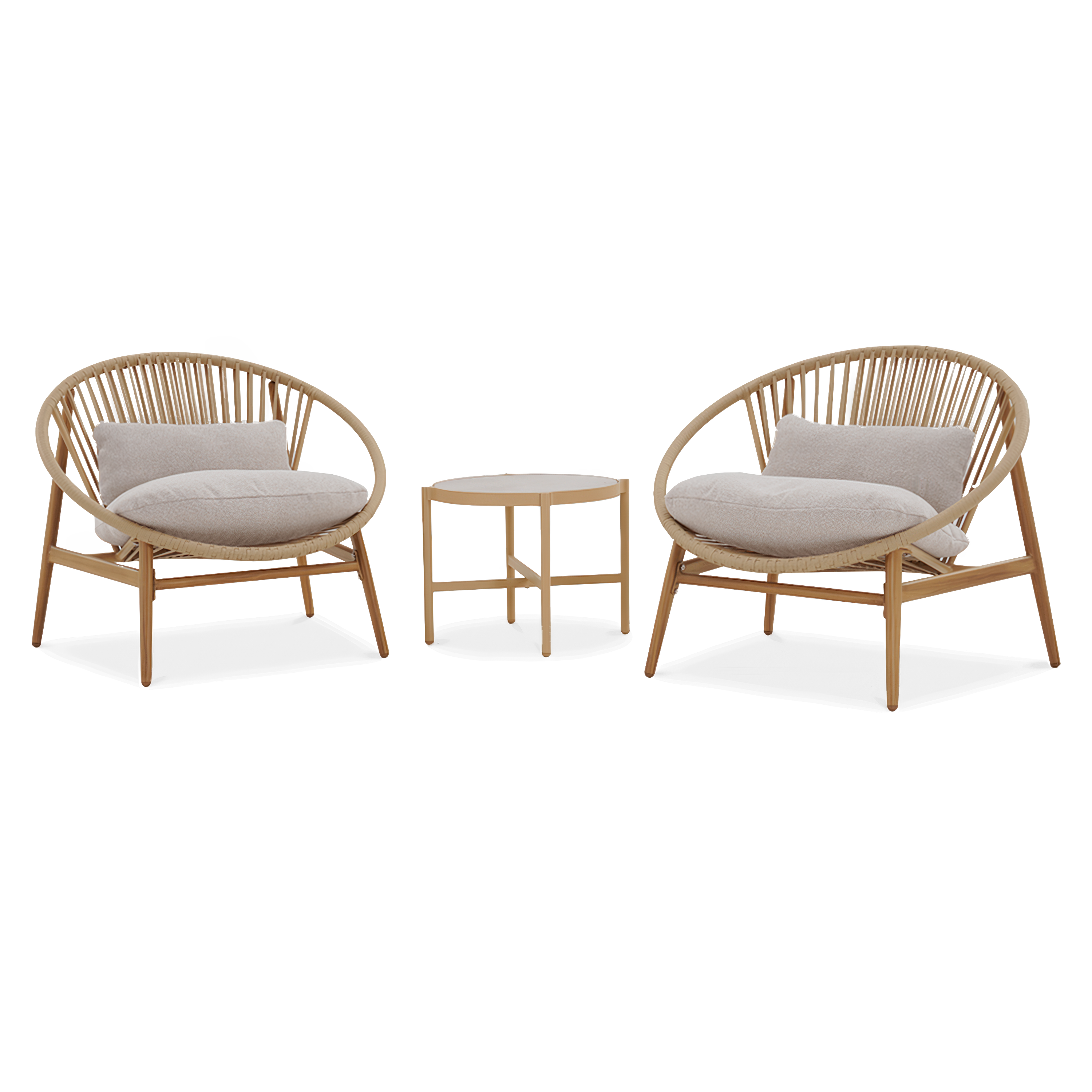 Zestaw mebli do ogrodu GALLA 2+1 Wood Look - Focus Garden