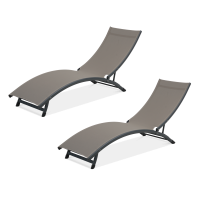 Zestaw leżaków plażowych STAR Taupe 2 szt - Focus Garden