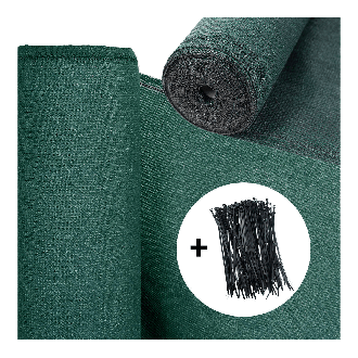 Covor de mascare 1.5x25m Verde închis + legături de cablu - HARDMAISTER