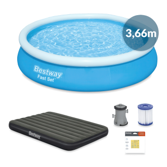Set piscină de grădină AquaHaven, 5 elemente, 3.66mx76cm - BESTWAY