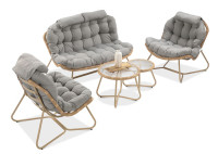 Set de mobilier de grădină RODOS CAFFE Natural/Light Grey - Focus Garden