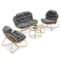 RODOS CAFFE Set de mobilier de lounge natural/gri - Focus Garden