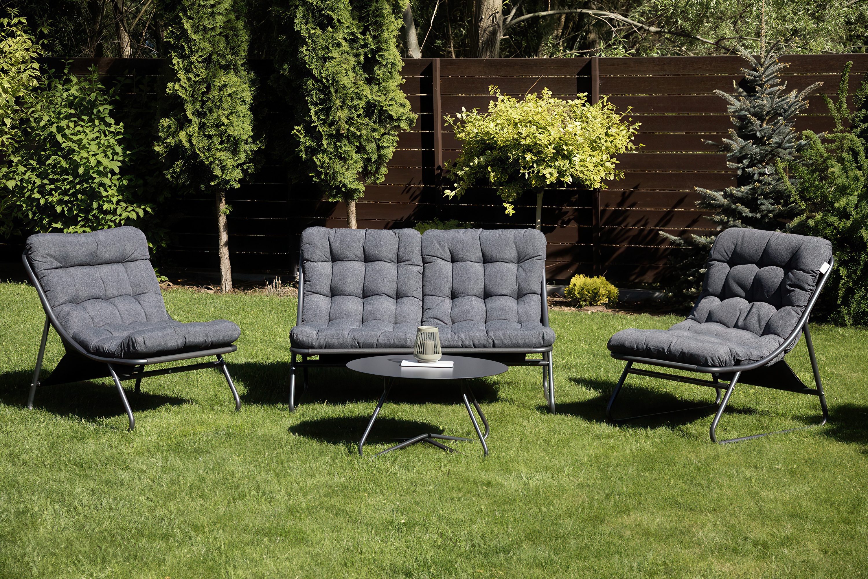 VISTA CAFFE Set de grădină gri închis - Focus Garden 