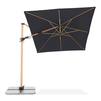 parasol ogrodowy na wysięgniku w kolorze czarnym