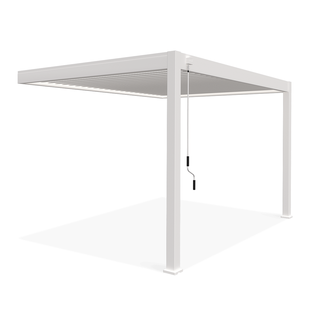 Przyścienna pergola ELEGANCE WALL 3x4 White - Gutroof