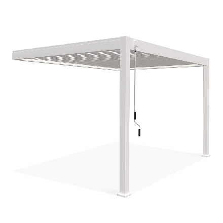 Przyścienna pergola ELEGANCE WALL 3x4 White - Gutroof