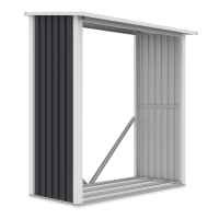 Șopron de grădină DENVER 182x89cm gri rece - Hardmaister