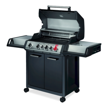 Grătar pe gaz Monroe Black PRO 4 IK Turbo cu arzător pentru scuipat - ENDERS