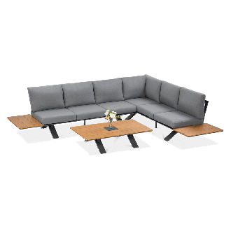 Narożnik ogrodowy SORRENTO WOOD Graphite