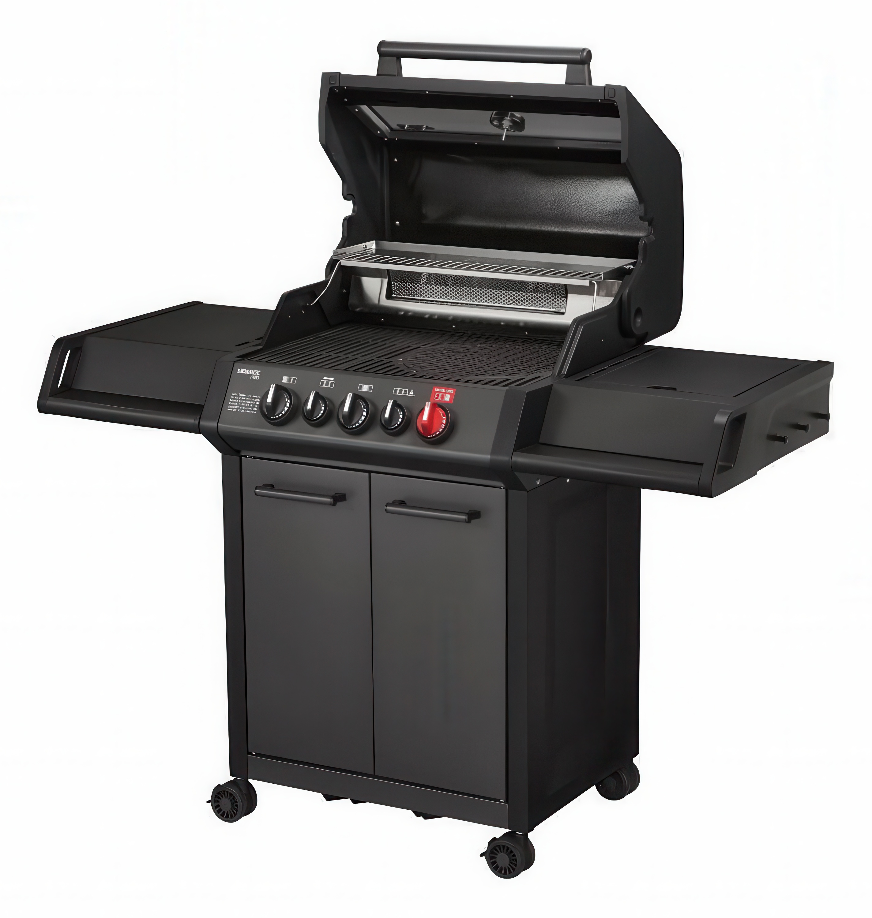 Grill gazowy Monroe PRO 3 SIK Turbo Shadow Series - Enders otwarty