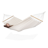 FLORENCIA Latte hamac simplu cu bară din bumbac organic - LA SIESTA