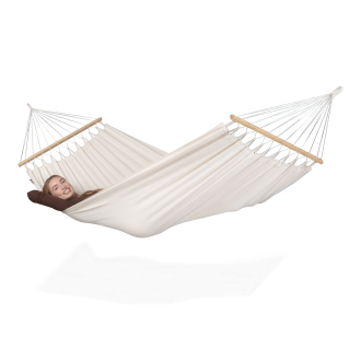 FLORENCIA Latte hamac simplu cu bară din bumbac organic - LA SIESTA