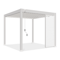 Panou orizontal orb pentru pergola ELEGANCE/DELUXE/FUSION 1 m Alb - Gutroof