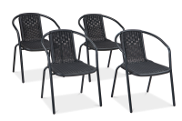 Komplet krzeseł na balkon SIMPLE Graphite 4szt - Focus Garden