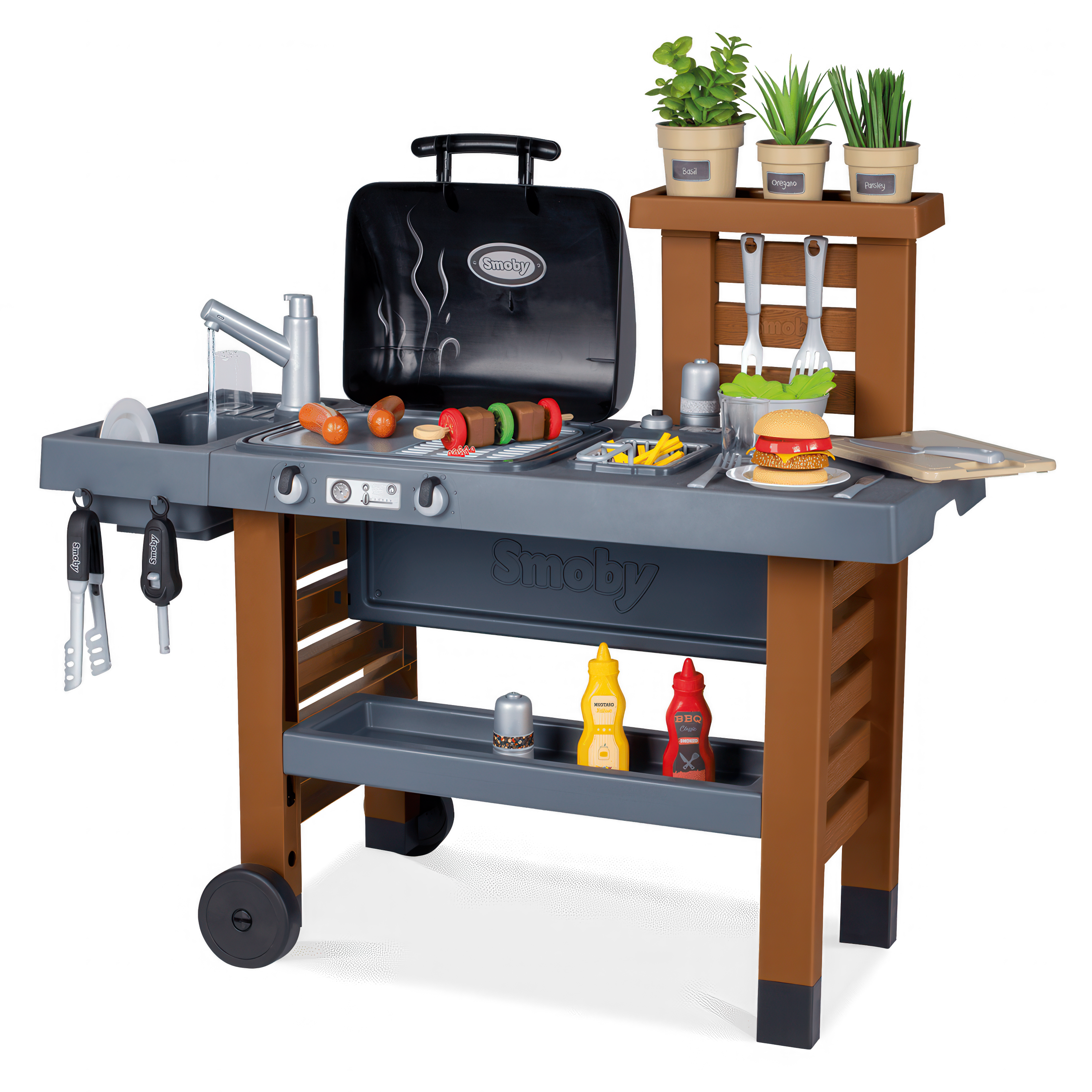 Bucătărie de grădină pentru copii 83.5x40.3x73cm - Smoby 