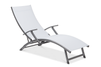 Șezlong de grădină din aluminiu RELAX gri