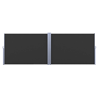 Copertină de terasă 200x600 gri închis dublă - FOCUS GARDEN