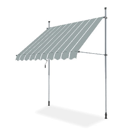 Markiza balkonowa EASY Grey/White 250x130cm - Focus garden