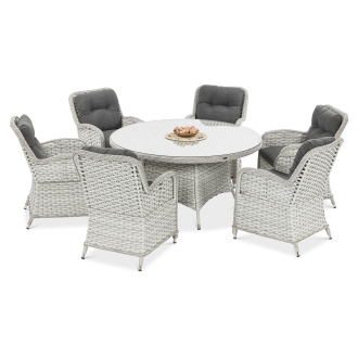 Technorattan mobilier BARCELONA Melange alb