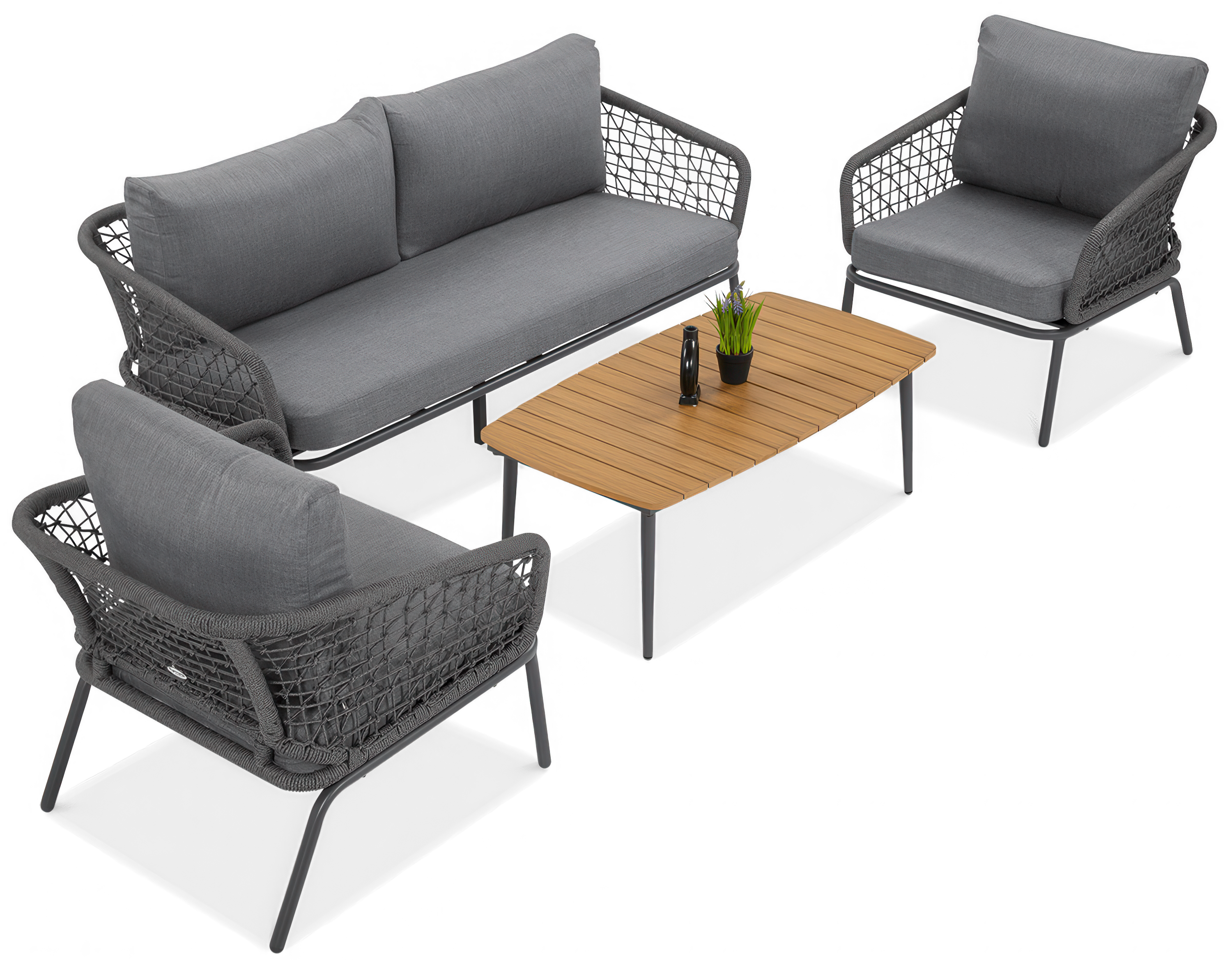 Mobilier de grădină ROMA CAFFE Gri închis - FURRORE