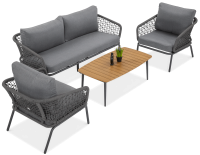 Mobilier de grădină ROMA CAFFE Gri închis - FURRORE